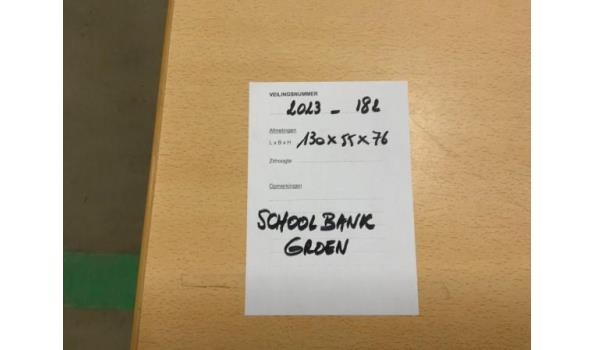 Schoolbank groen 130x55x76